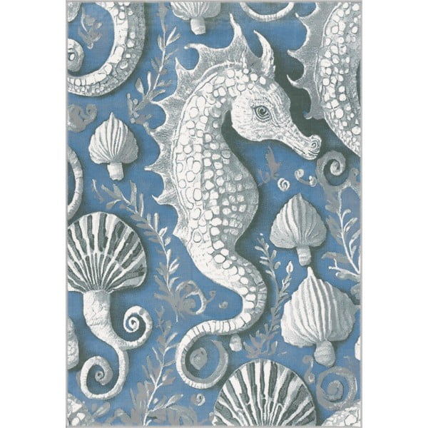 Vaikiškas kilimas mėlynos spalvos 160x230 cm Seahorse – FD