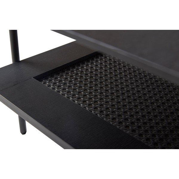 Juodos spalvos kavos staliukas 55x110 cm Pensacola – Unique Furniture-image-2