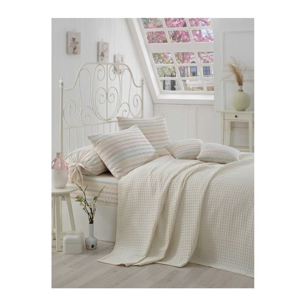 Medvilninės lovos užvalkalo, paklodės ir 2 pagalvių užvalkalų rinkinys dvivietei lovai Serro Malo, 200 x 230 cm