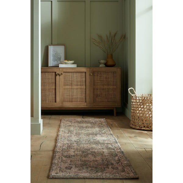 Rankų darbo iš džiuto mišinio kilimas khaki spalvos 60x230 cm Selena Jute Traditional – Flair Rugs-image-1