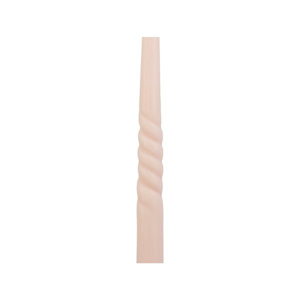 2 šviesiai rausvos spalvos bičių vaško žvakių rinkinys PT LIVING Twirl-image-2