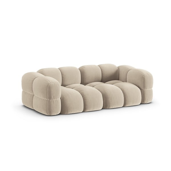 Smėlio spalvos iš velveto sofa 250 cm Loretto – Cosmopolitan Design-image-2