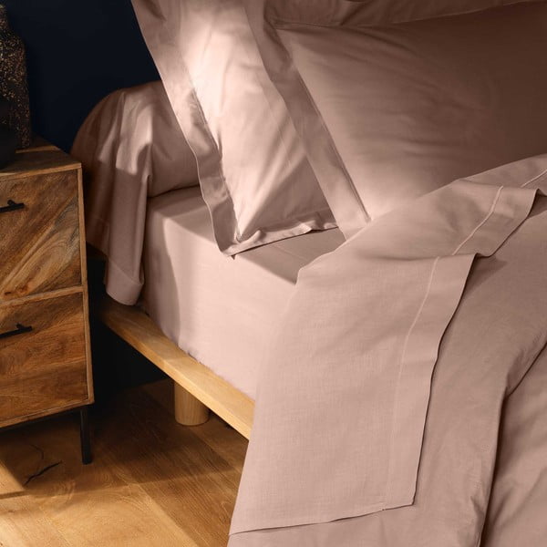 Paklodė iš medvilnės rožinės spalvos 180x290 cm Lina – douceur d'intérieur-image-2