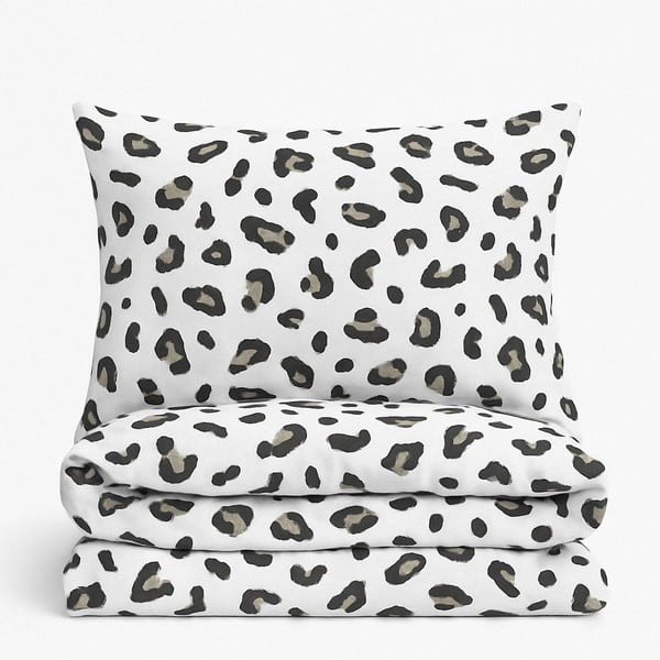 Baltos spalvos/pilkos spalvos viengulė/itin ilga patalynė su paklode/3 dalių 160x220 cm Modern – Mila Home-image-4