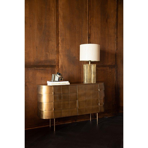 Auksinės spalvos iš metalo šoninė spintelė 117x70x26 cm Hanna – Dutchbone-image-1