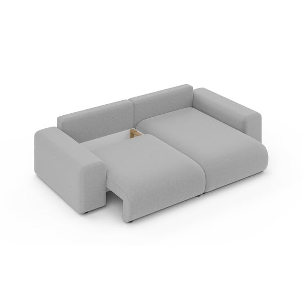 Šviesiai pilkos spalvos sulankstoma/su sandėliavimo vieta kampinė sofa (kintama) Luma – Ropez-image-4