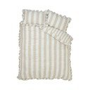Smėlio spalvos viengulė patalynė 135x200 cm Seersucker Frill Stripe – Catherine Lansfield