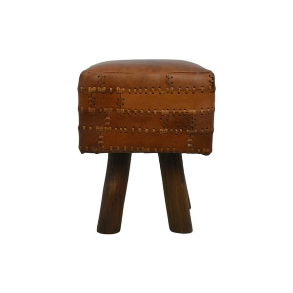 HSM kolekcija Art of Nature Vintage konjako spalvos išmatos iš karvės odos, 33 x 45 cm-image-1