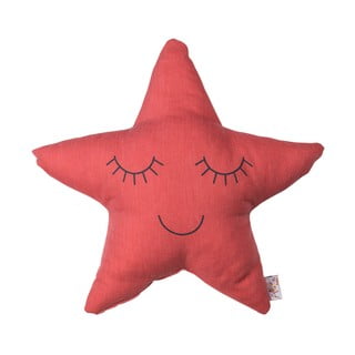 Raudona vaikiška medvilninė pagalvė Mike & Co. NEW YORK Star, 35 x 35 cm