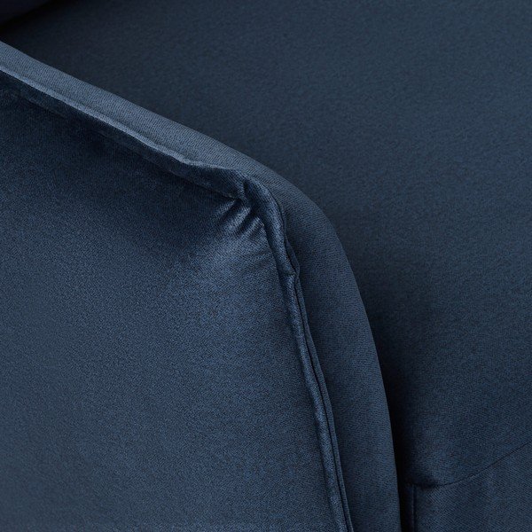 Tamsiai mėlyna kampinė sofa Bonami Selection Bella, kairysis kampas-image-1