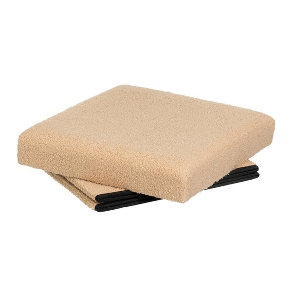 Šviesiai rudos spalvos iš boucle pufas Folding – Casa Selección-image-2