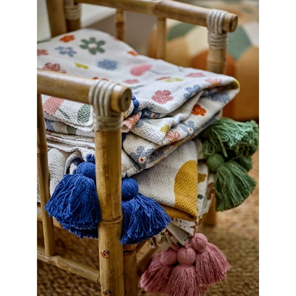 Iš perdirbtos medvilnės vaikiškas pledas 130x160 cm Cherry – Bloomingville Mini-image-4