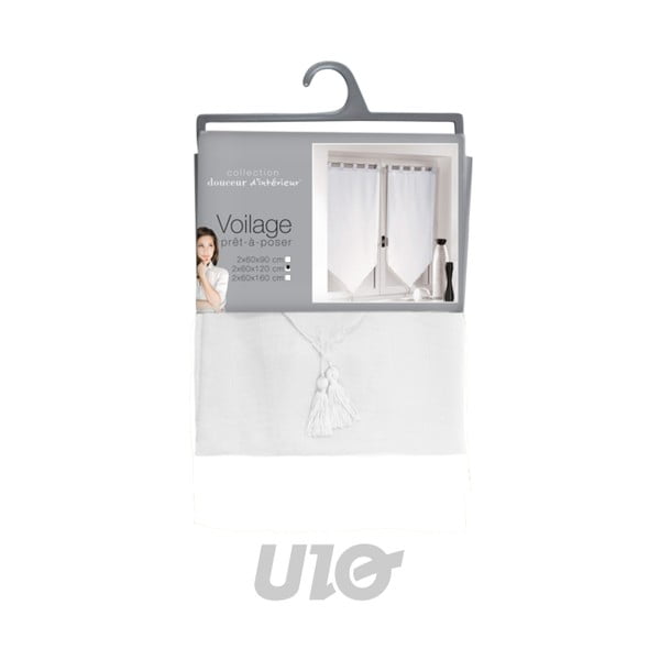 Permatomos užuolaidos baltos spalvos 2 vnt. 60x120 cm Voiline – douceur d'intérieur-image-3
