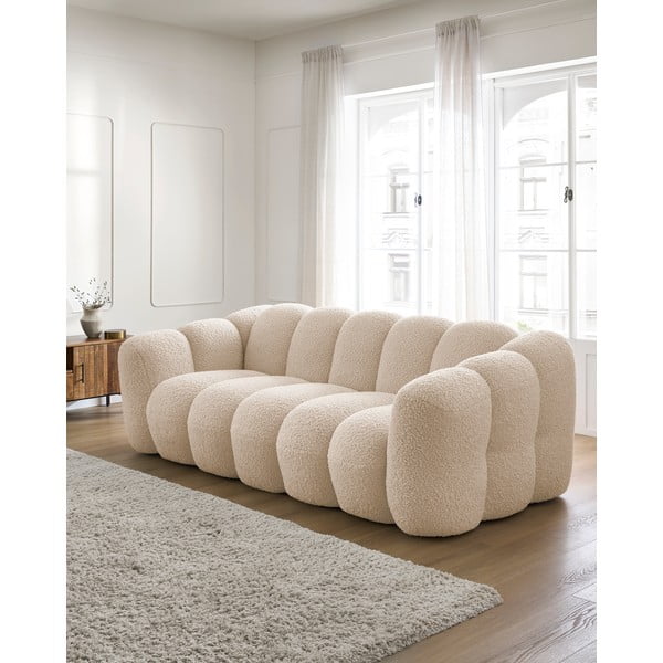 Šviesiai rudos spalvos iš boucle sofa 232 cm Hippolyte – Bobochic Paris-image-1