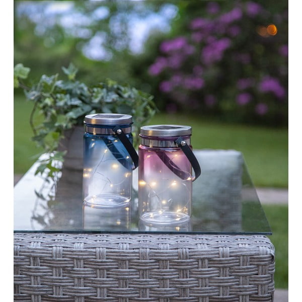 Lauko saulės energija veikiantis žibintas Star Trading Tint Lantern Pink, aukštis 15 cm-image-1