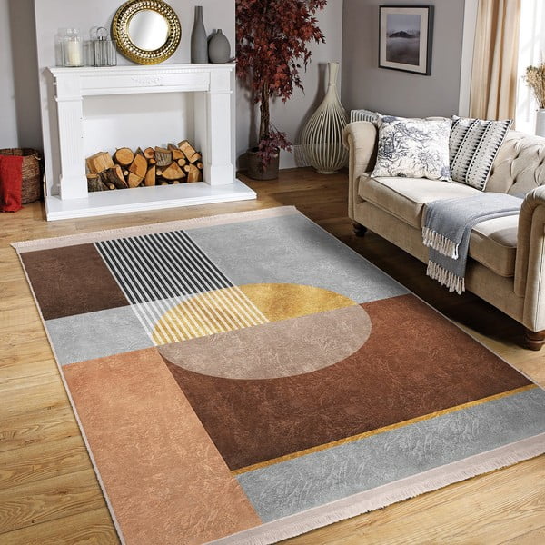 Pilkai rudas kilimas 160x230 cm - Mila Home-image-1