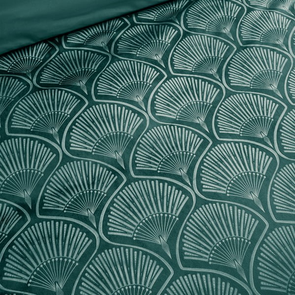 Dvigulė patalynė žalios spalvos 200x200 cm Art Deco Pearl – Catherine Lansfield-image-3
