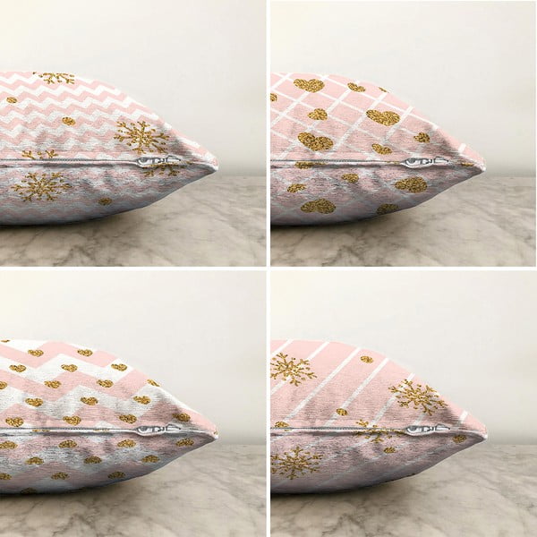 Tekstiliniai užvalkalai su Kalėdų motyvais, 4 rinkiniai 43x43 cm - Mila Home-image-1