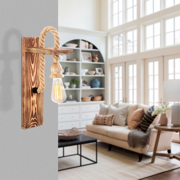 Natūralios spalvos sieninė lempa Erebos – Opviq lights-image-1