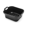 Juodos spalvos plastikinis dubuo su dviem rankenomis Addis, 39 x 32 x 14 cm