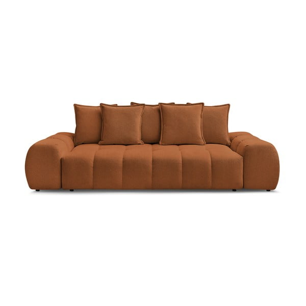 Terakotos spalvos iš šenilinio audinio sofa 278 cm Everest – Bobochic Paris