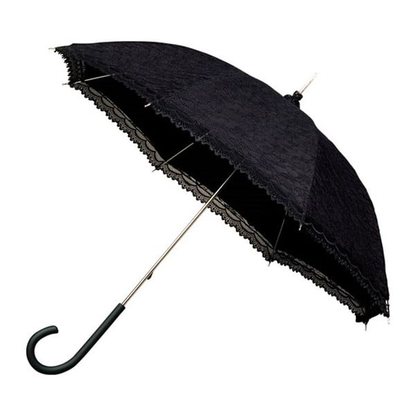 Juodas "Ambiance Victorian" skėtis, ⌀ 85 cm