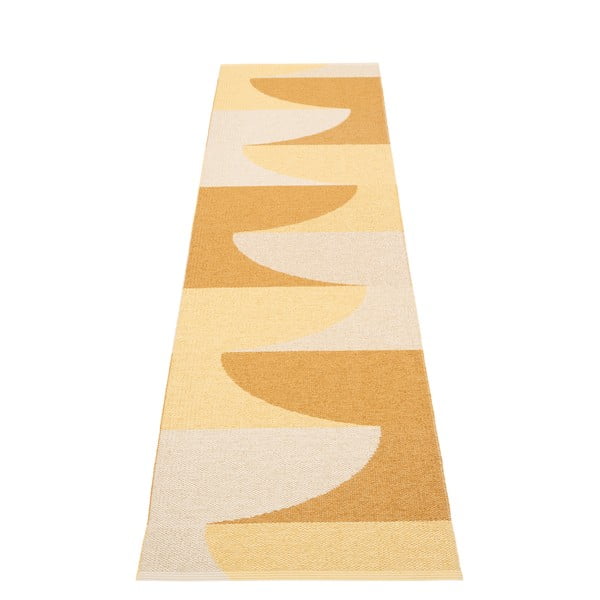 Ochros spalvos lauko kilimas 70x270 cm Hill Ochre Pale Yellow – Pappelina-image-2