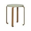 Oranžinės ir žalios spalvos taburetė iš uosio medienos Smile - Hübsch