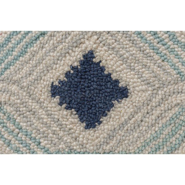 Smėlio ir mėlynos spalvos vilnonis kilimas Flair Rugs Marco, 120 x 170 cm-image-1