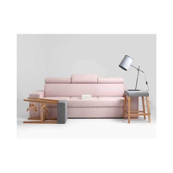 Rožinė trijų vietų sofa Custom Form Atlantica-image-1