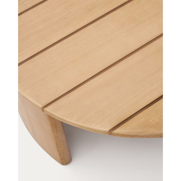 Iš eukalipto masyvo apvalios formos sodo kavos staliukas ø 90 cm Xoriguer – Kave Home-image-3