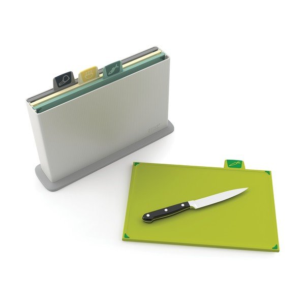 Šviesiai pilkos spalvos stovų rinkinys su 4 lentomis Joseph Joseph Joseph Index Opal, 30 cm ilgio-image-3