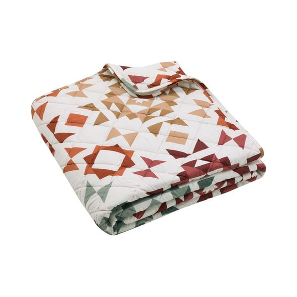 Smėlio spalvos dygsniuota lovatiesė 220x230 cm Autumn Patchwork Geo – Catherine Lansfield