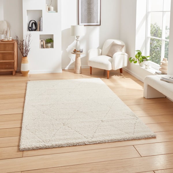 Kilimas kreminės spalvos 160x230 cm Ideal Shaggy – Think Rugs-image-1