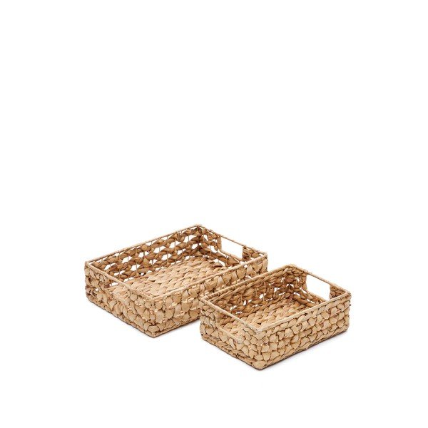 Iš vandens hiacinto krepšiai 2 vnt. 36x27x9 cm Tressa – Kave Home