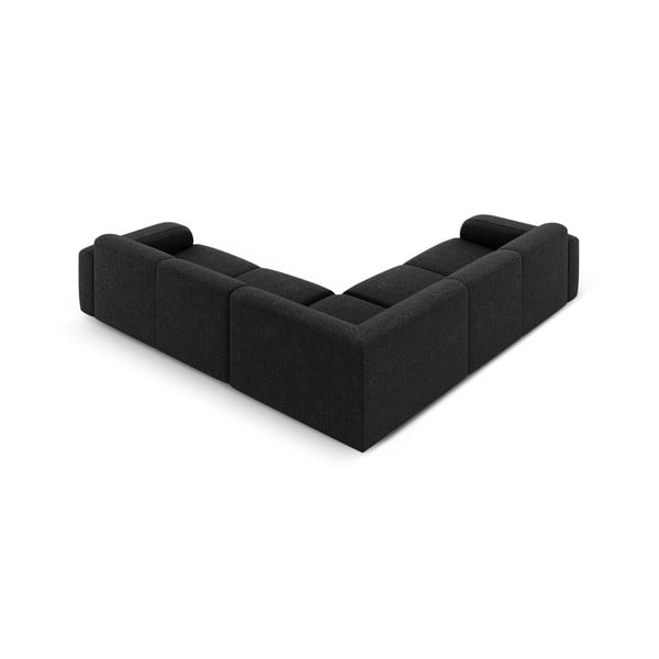 Kampinė sofa juodos spalvos (kintama/„L“ formos) Molino – Micadoni Home-image-3