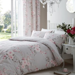 Dvigulė/itin ilga patalynė pilkos spalvos 230x220 cm Canterbury Floral – Catherine Lansfield