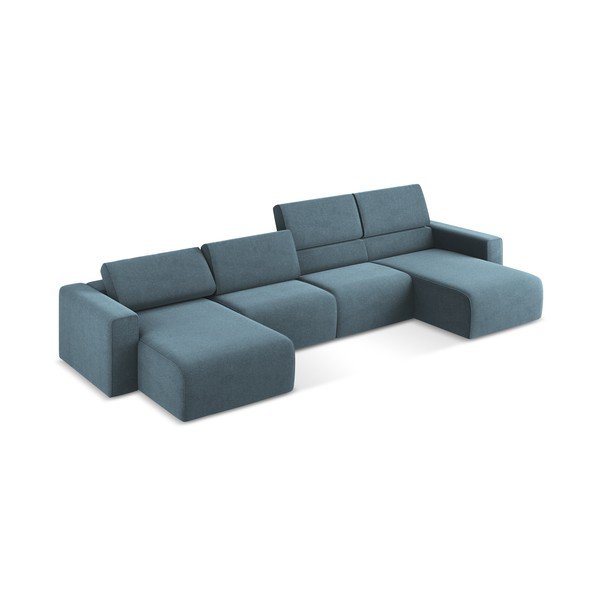 Mėlynos spalvos kampinė sofa Kalea – Makamii-image-1
