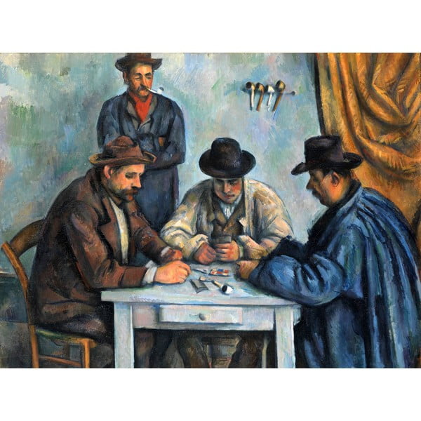Paul Cezanne reprodukcija The Card Players, 80 x 60 cm