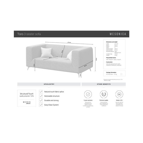 Tamsiai pilka sofa MESONICA Toro, 217 cm-image-3