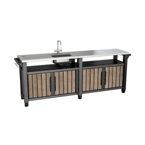 Sodo virtuvė iš uosio 237x52 cm Unity Chef – Keter