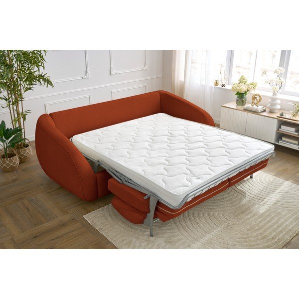 Sulankstoma sofa oranžinės spalvos 235 cm Cezanne – Bobochic Paris-image-1