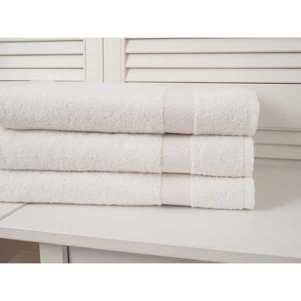 Vonios rankšluostis baltos spalvos iš frote audinio 70x140 cm Adria – B.E.S.-image-1