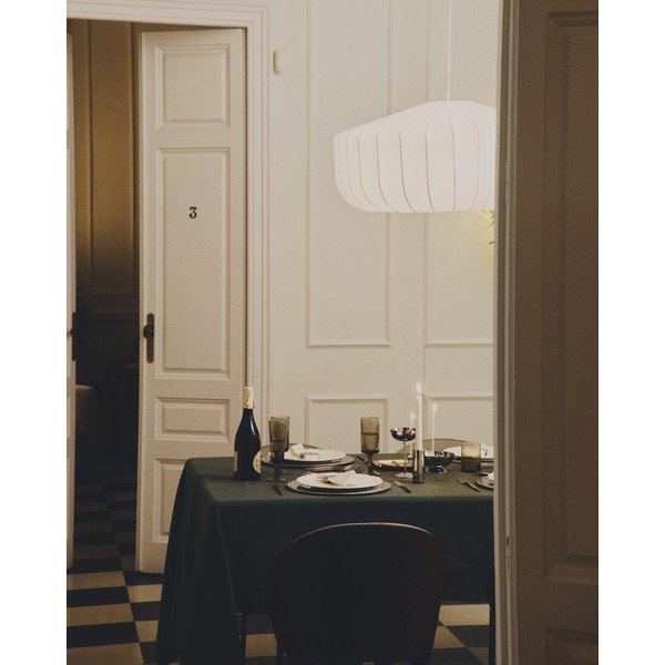 Baltos spalvos lubinis šviestuvas ø 76 cm su tekstiliniu gaubtu Somar – Kave Home-image-3