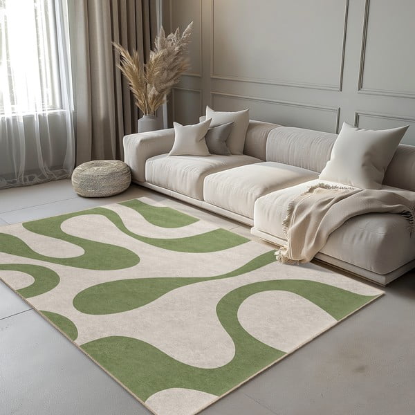 Skalbiamas žalios spalvos kilimas 120x180 cm Matcha Latte – Mila Home-image-1