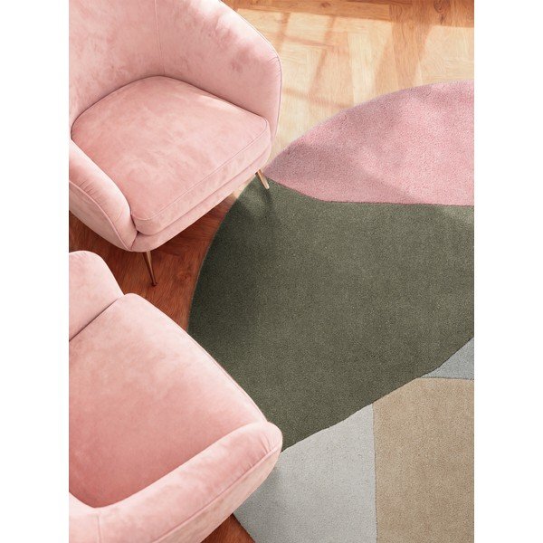 Rankų darbo iš vilnos apvalios formos kilimas ø 160 cm Westminster Curzon – Ted Baker-image-3
