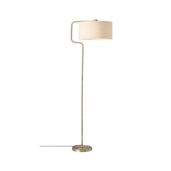 Kreminės spalvos/žalvario spalvos iš tekstilės pastatomas šviestuvas (aukštis 160 cm) Josho – Ellos Home-image-3