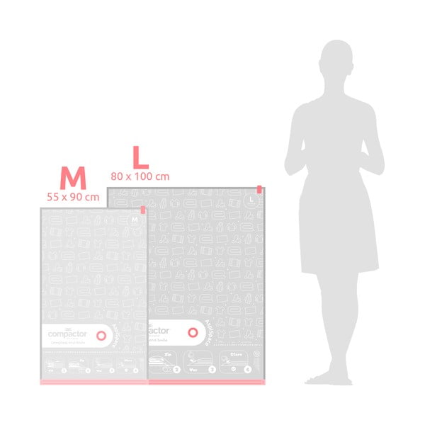 Vakuuminiai drabužių krepšiai 5 vnt. Aspispace M/L – Compactor-image-4