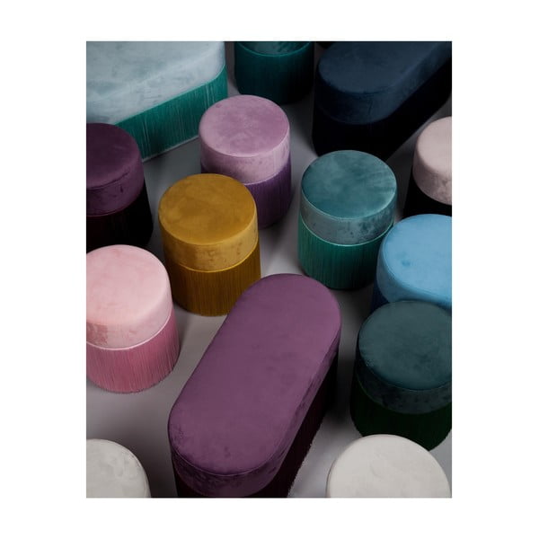 Violetinis pufas su aksominiu užvalkalu "Velvet Atelier-image-2