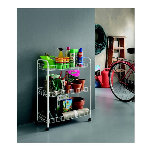 3 pakopų mobilus vonios kambario stovas Metaltex Laundry, 31 x 84 cm-image-2